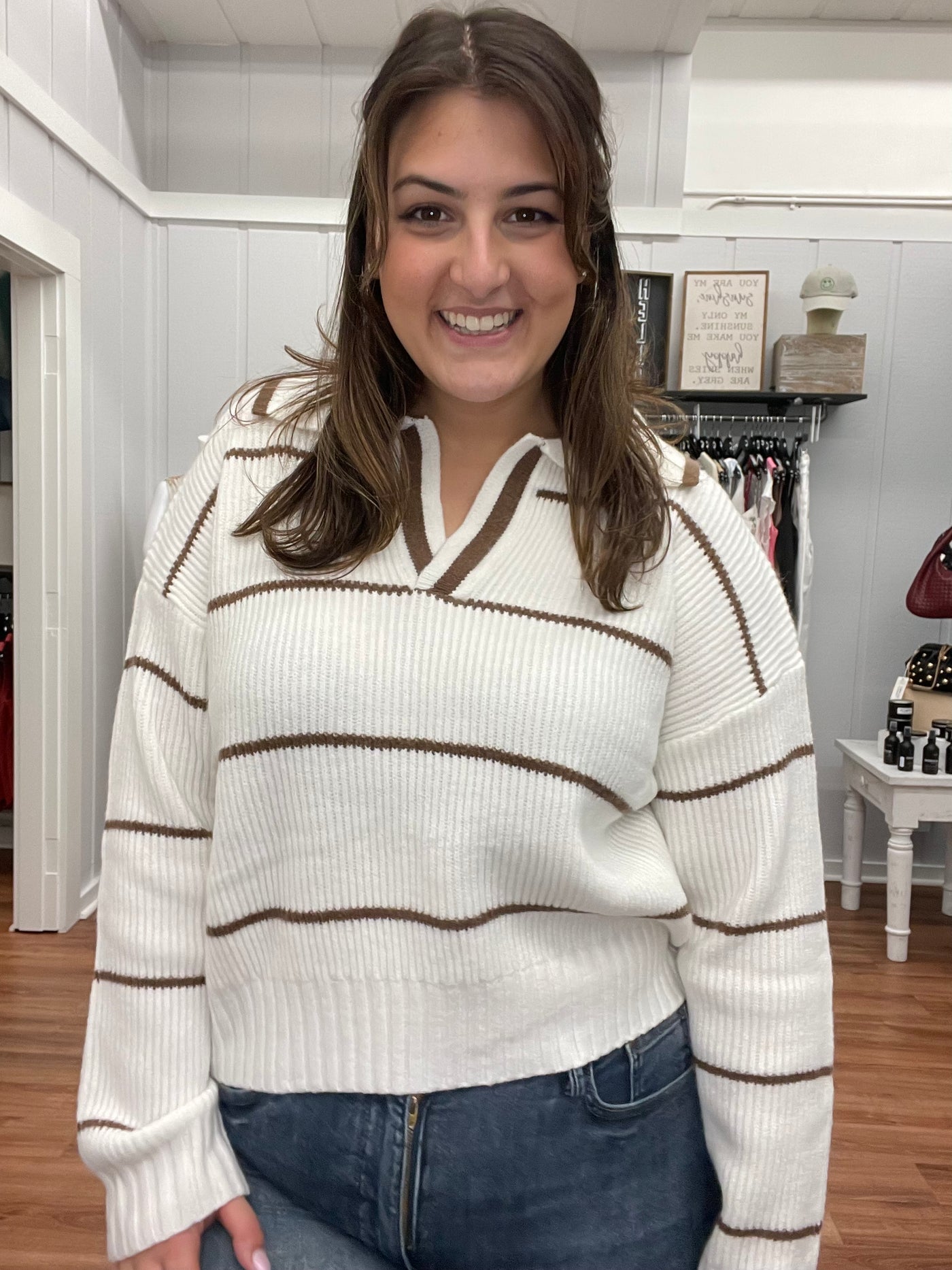 Teddy Luxe Striped Relaxed Sweater