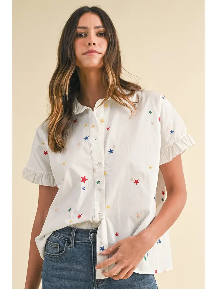 Amelia Star Embroidered Shirt