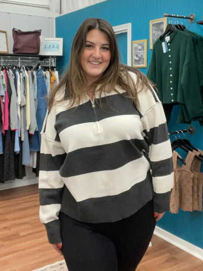 Jordan Drop Shoulder Zip Up Sweater