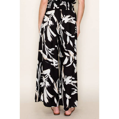 STACCATO - FLORAL PRINT PANTS: NAVY / S-M-L-XL(2-2-2-1)