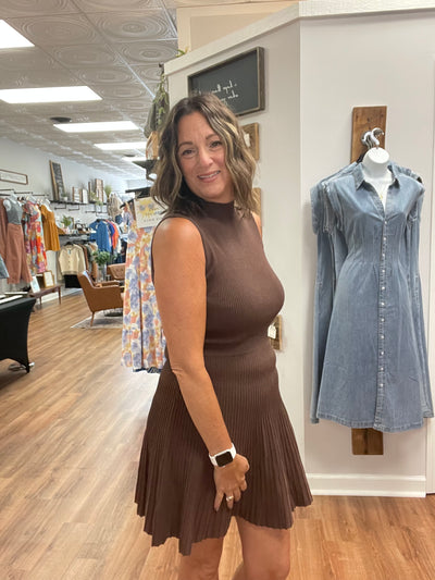 Sami Mock Neck Mini Dress