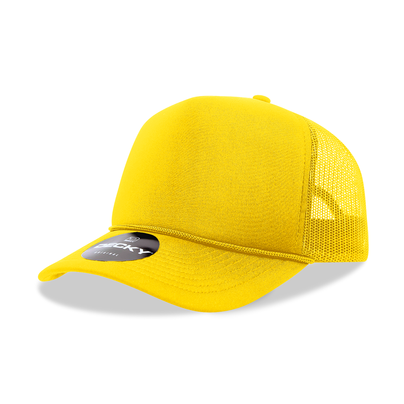 The Park Wholesale - Decky 6025 - Mid Profile, 5 Panel Foam Trucker Hat - 6025: Gold