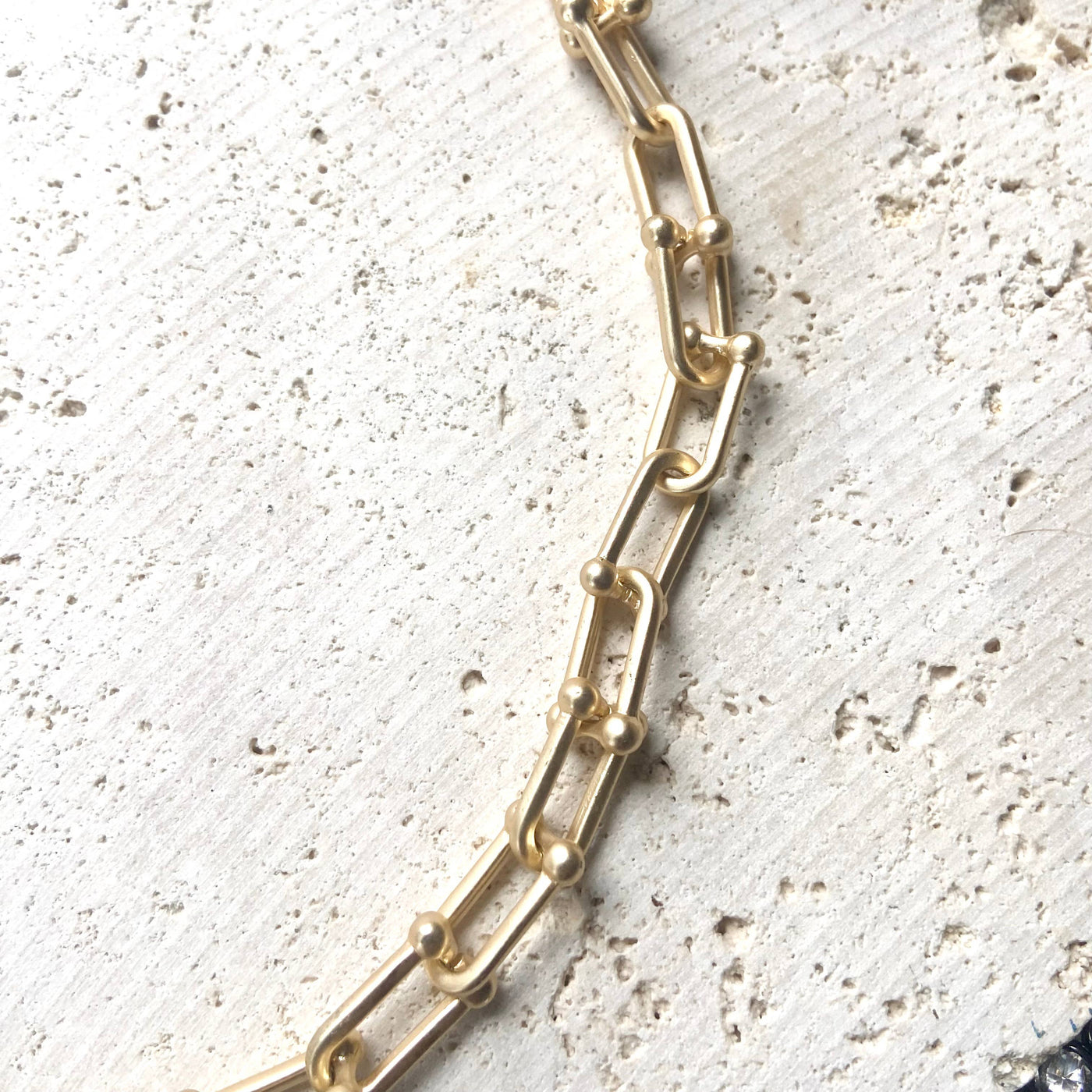 Matte gold Paperclip Chain