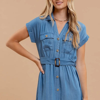 Billie Jean Chambray Midi Dress