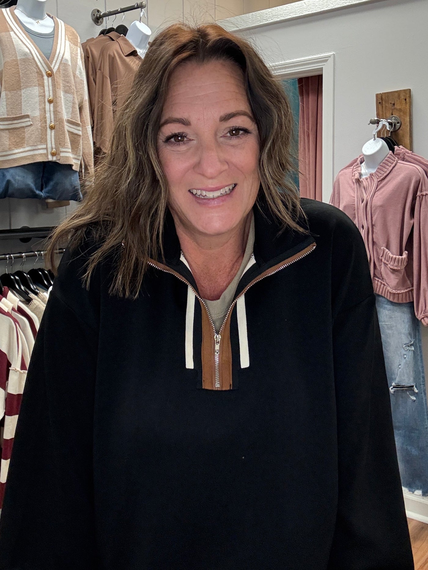 Michelle Colorblock Quarter Zip Set