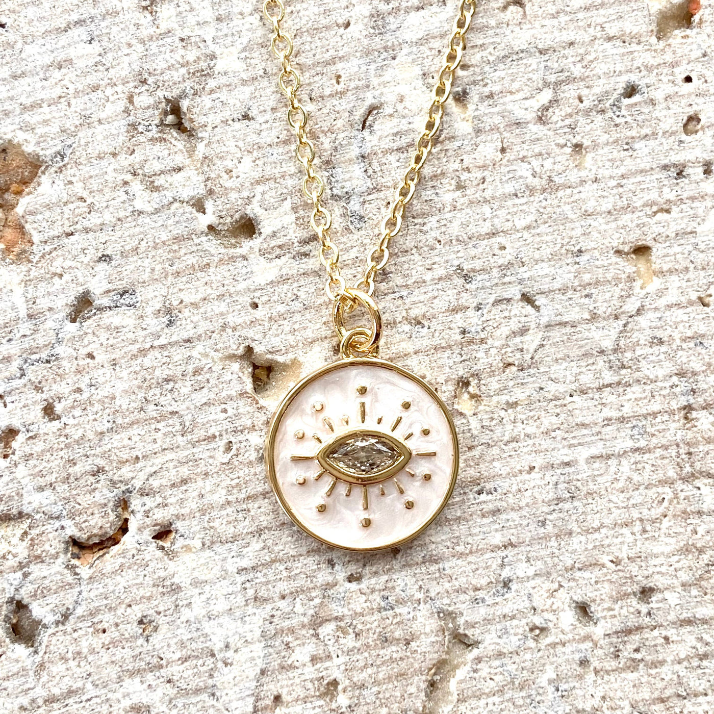 Eye Enamel Necklace