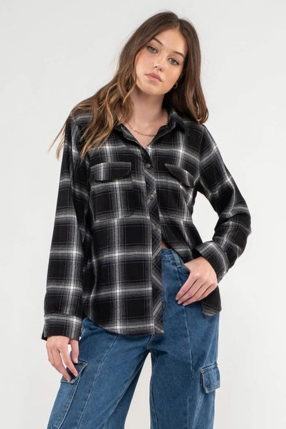 Macey Lightweight Flannel Top