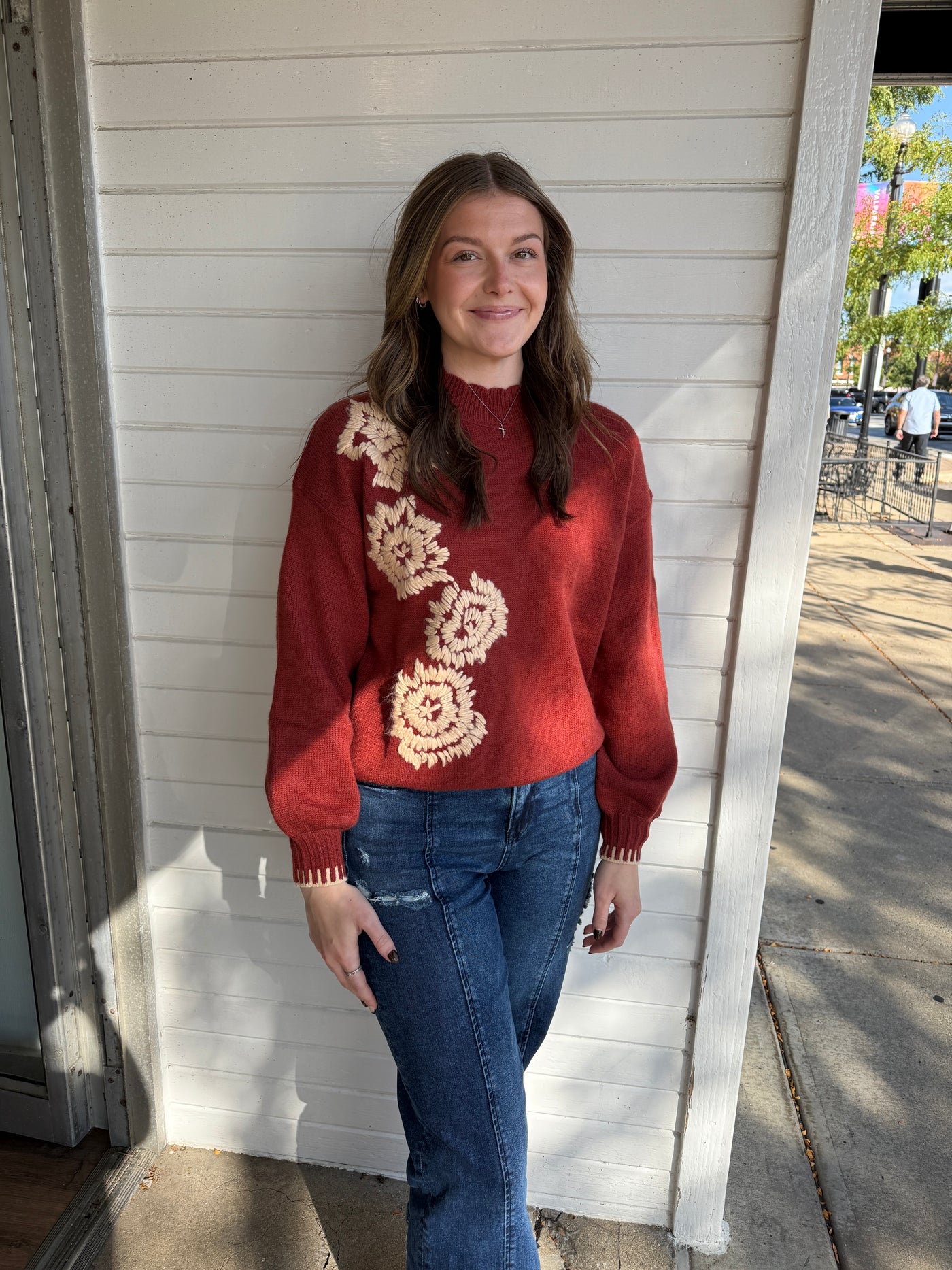 Joclyn Floral Embroidered Sweater