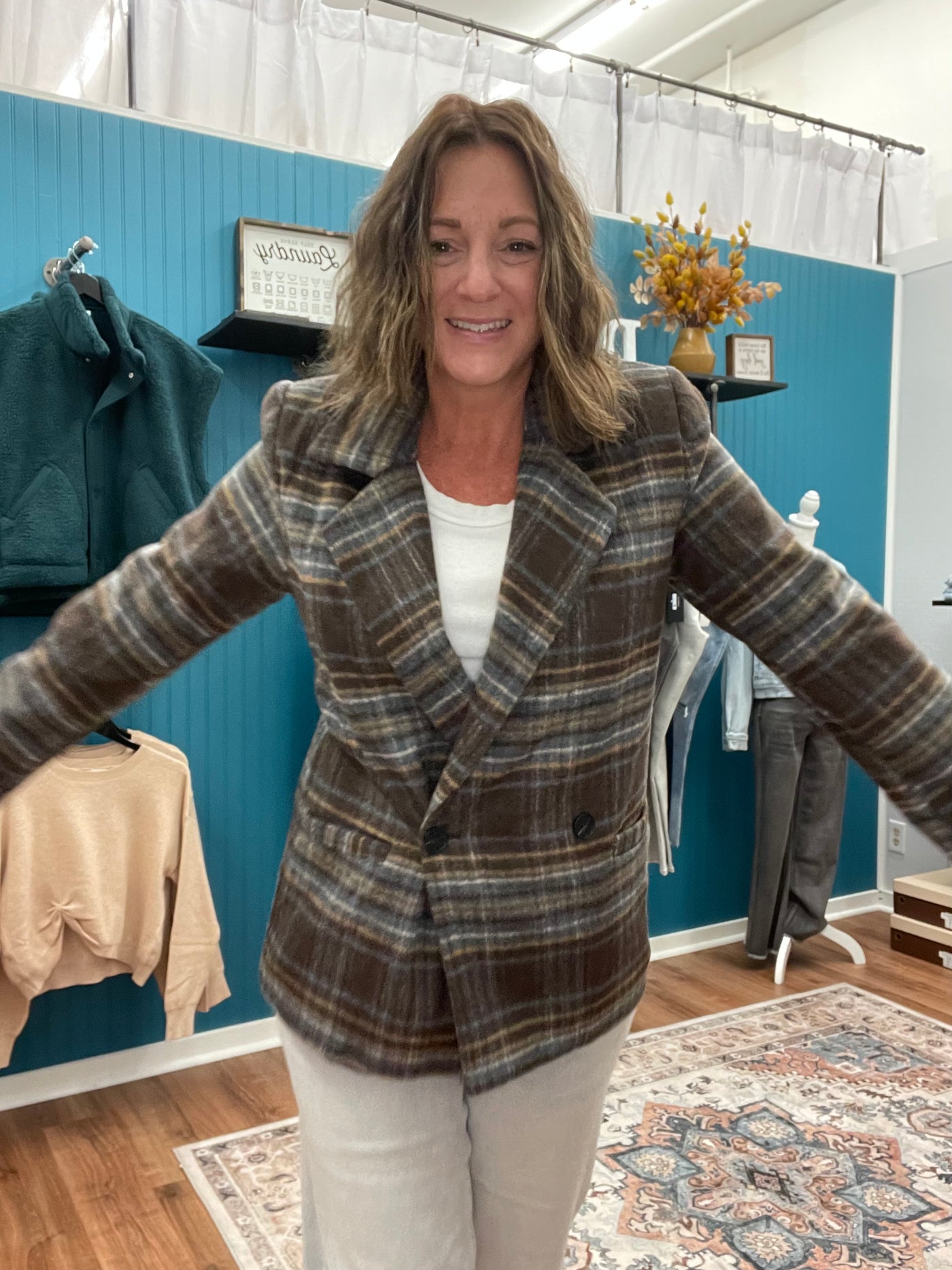 Taylor Classic Notch Plaid Jacket