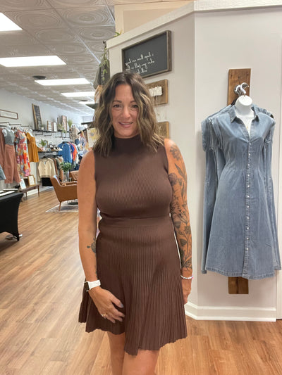 Sami Mock Neck Mini Dress