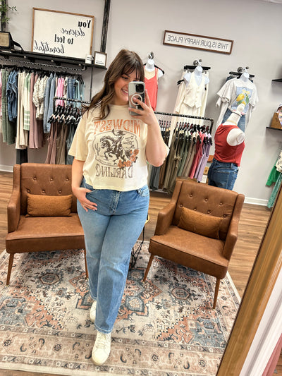 Midwest Darling Oversized Crop Tee