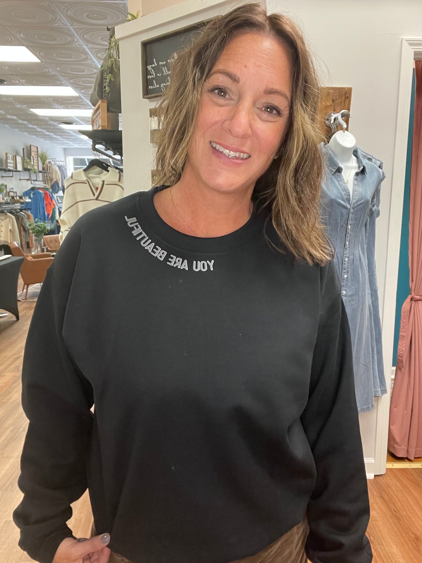 You Are Beautiful Graphic Sweatshirt