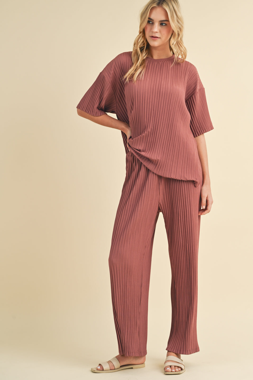 Angie Pleated Relaxed Top