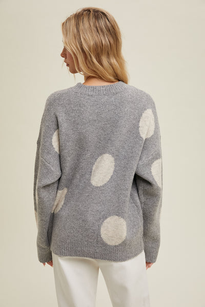 Dolly Polka Dot Crewneck Sweater