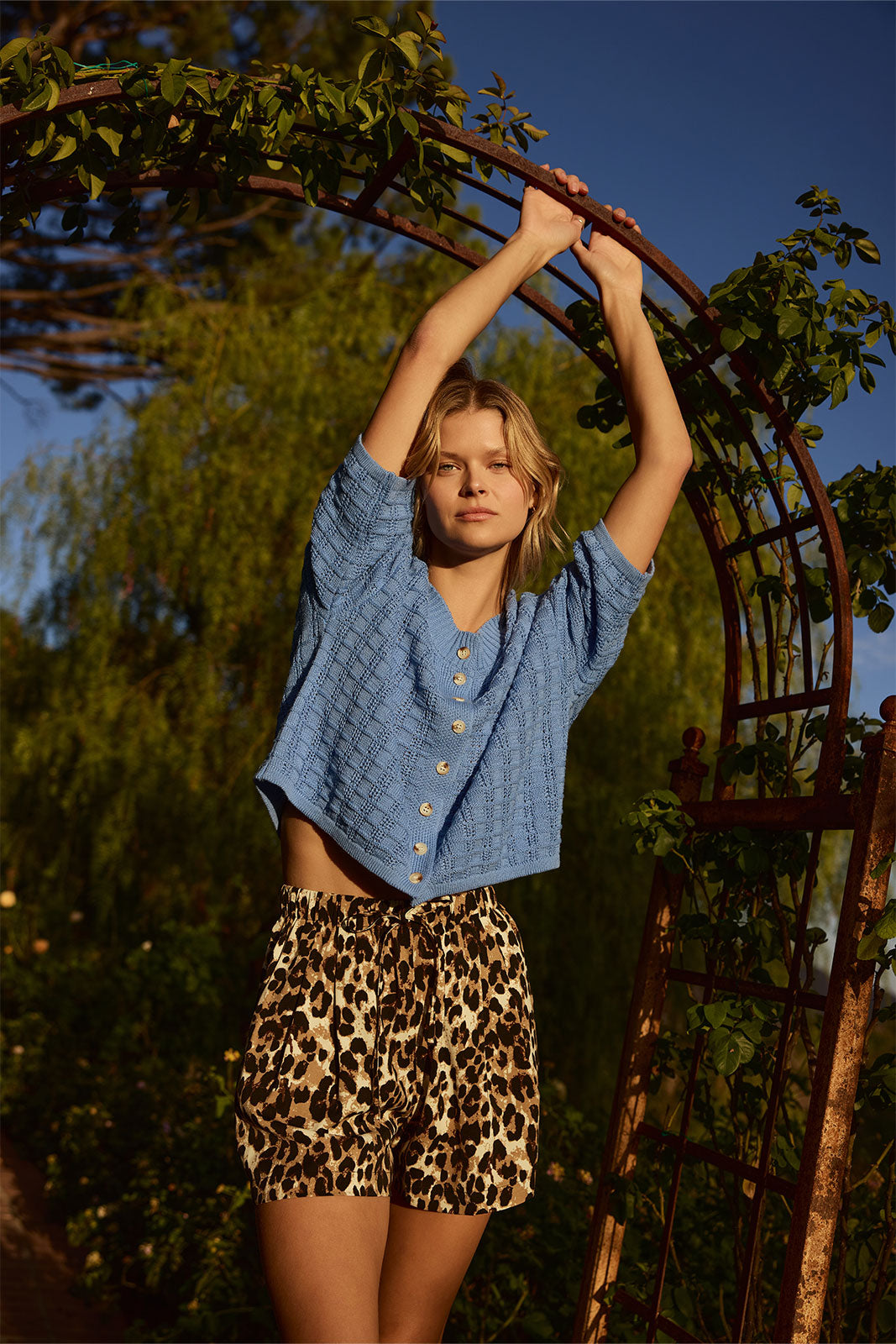 Leopard Drawstring Shorts