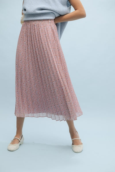 Addison Pleated Midi Skirt