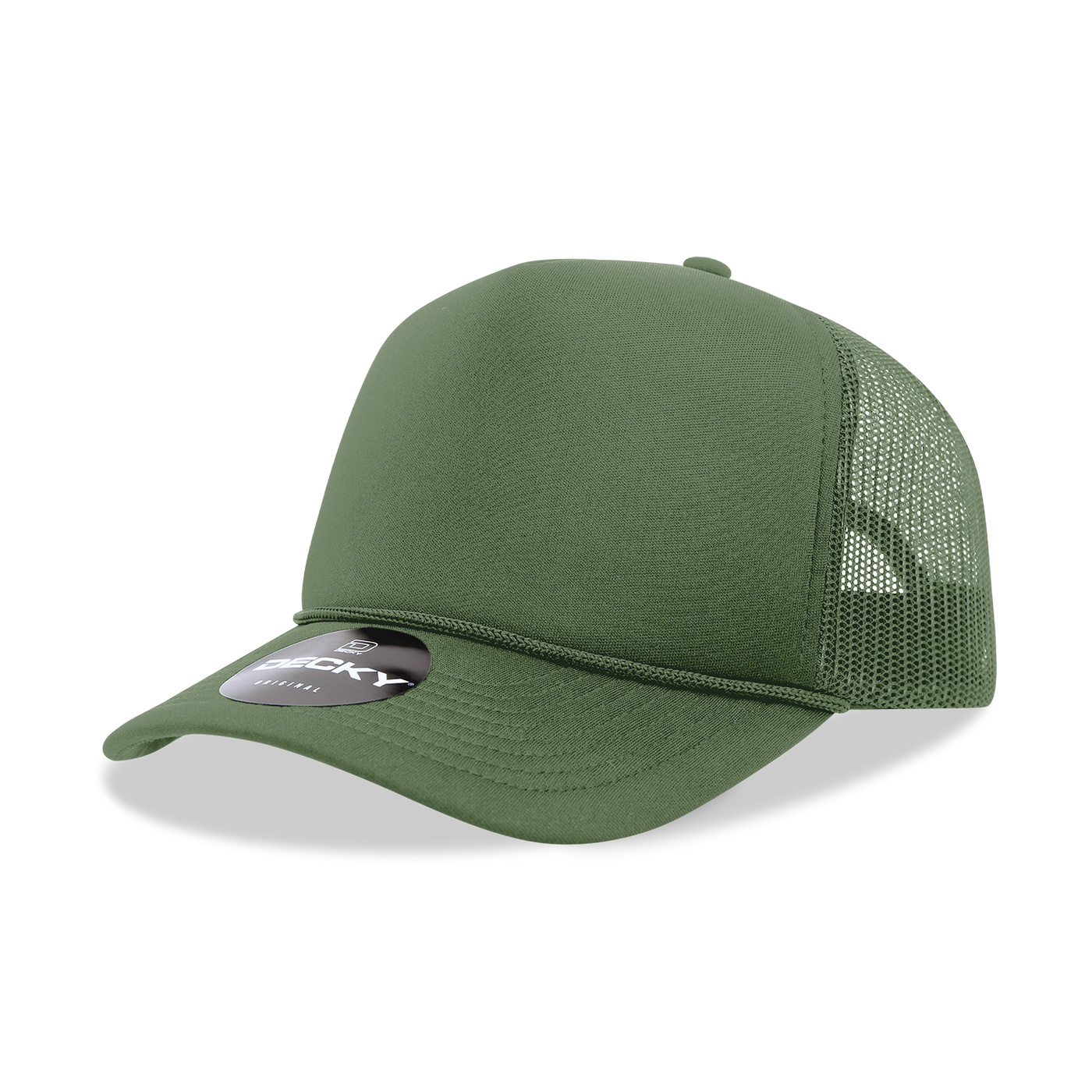 The Park Wholesale - Decky 6025 - Mid Profile, 5 Panel Foam Trucker Hat - 6025: Gold