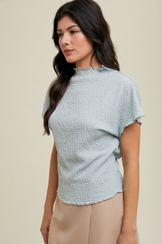 Kristin Lettuce Textured Top