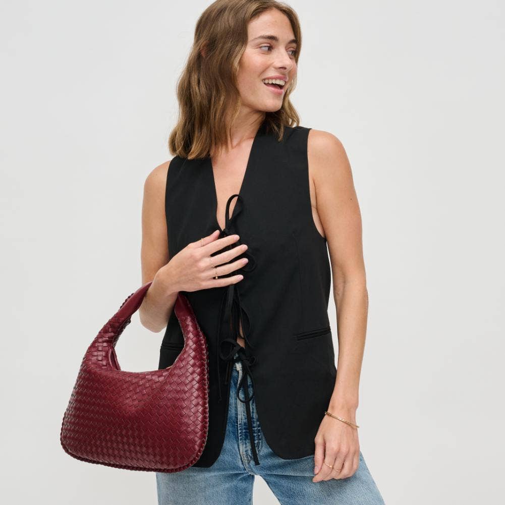 Adela Woven Hobo Bag