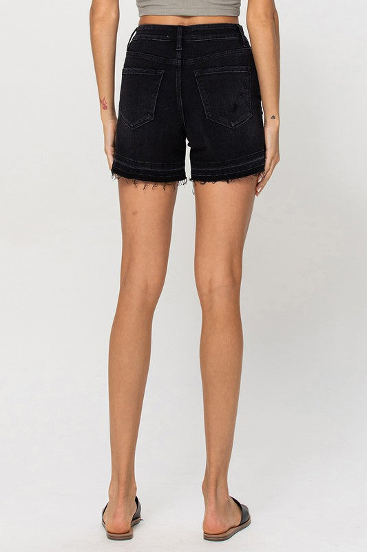 Washed Out High Rise Cross Denim