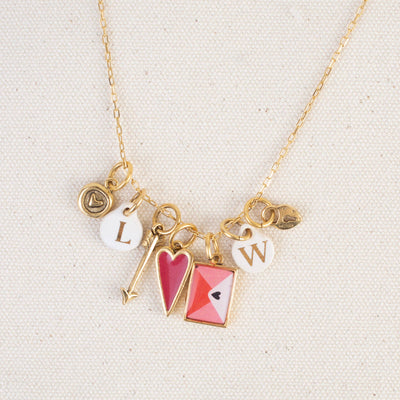 * Charm Bar * Red Berry Heart Charm