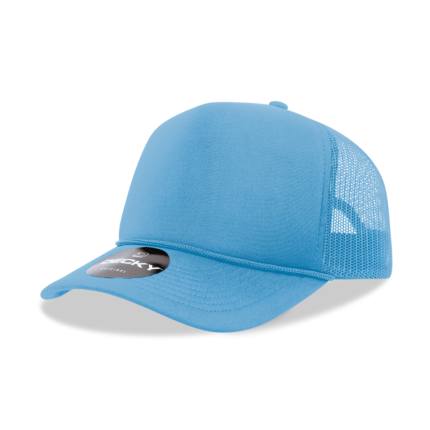 The Park Wholesale - Decky 6025 - Mid Profile, 5 Panel Foam Trucker Hat - 6025: Royal