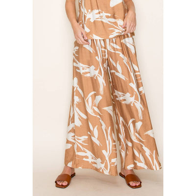 STACCATO - FLORAL PRINT PANTS: NAVY / S-M-L-XL(2-2-2-1)