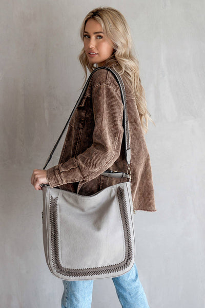 Aris Whipstitch Hobo/Crossbody w/ Guitar Strap