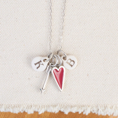 * Charm Bar * Red Berry Heart Charm