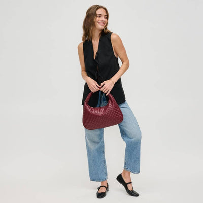 Adela Woven Hobo Bag