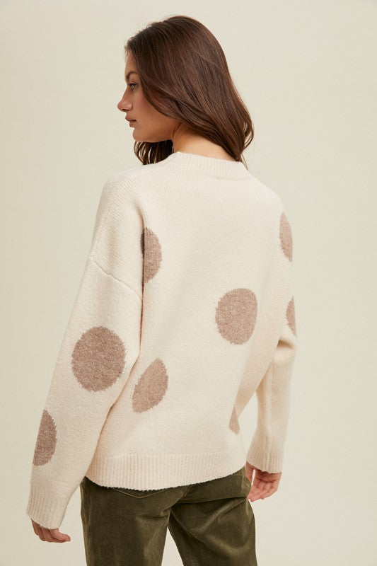 Dolly Polka Dot Crewneck Sweater