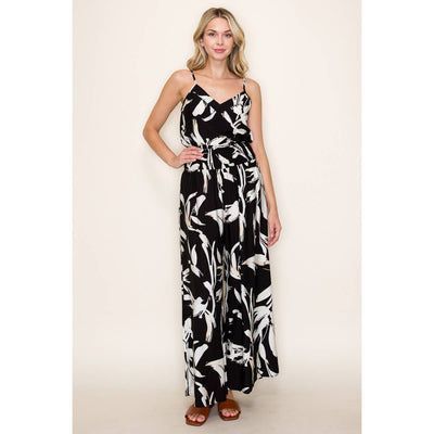 STACCATO - FLORAL PRINT PANTS: NAVY / S-M-L-XL(2-2-2-1)