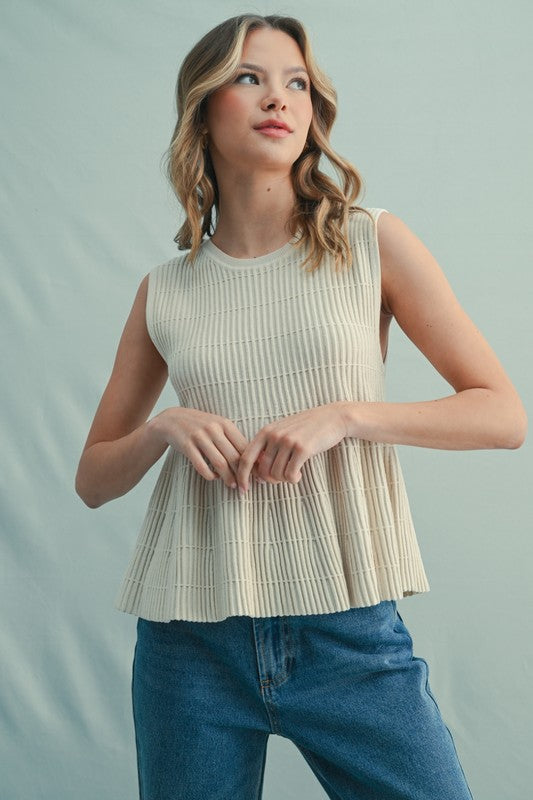 Addison Flared Ribbed Tank