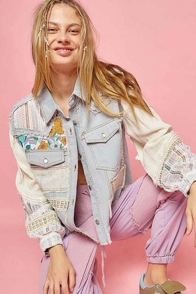 Eva Patchwork Denim Jacket