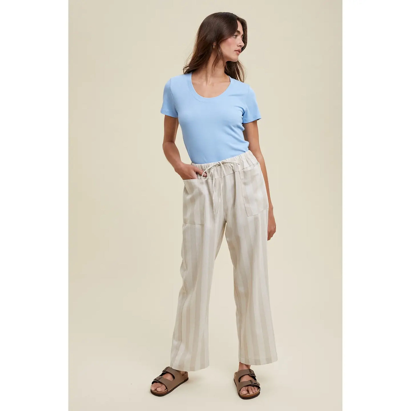 Emi Striped Linen Pants