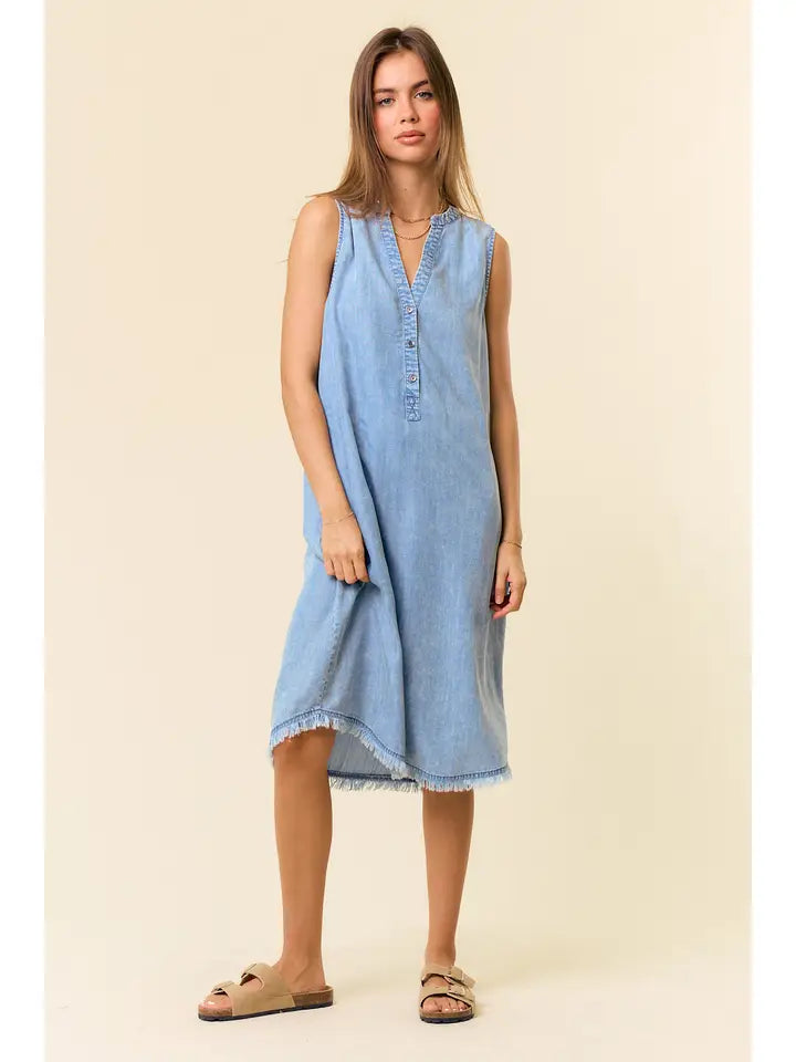 Christa Denim Midi Dress