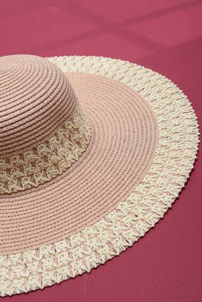 Wall To Wall Accessories - CLASSIC EDGE PANAMA STRAW SUN HAT | 40HW606: WHITE