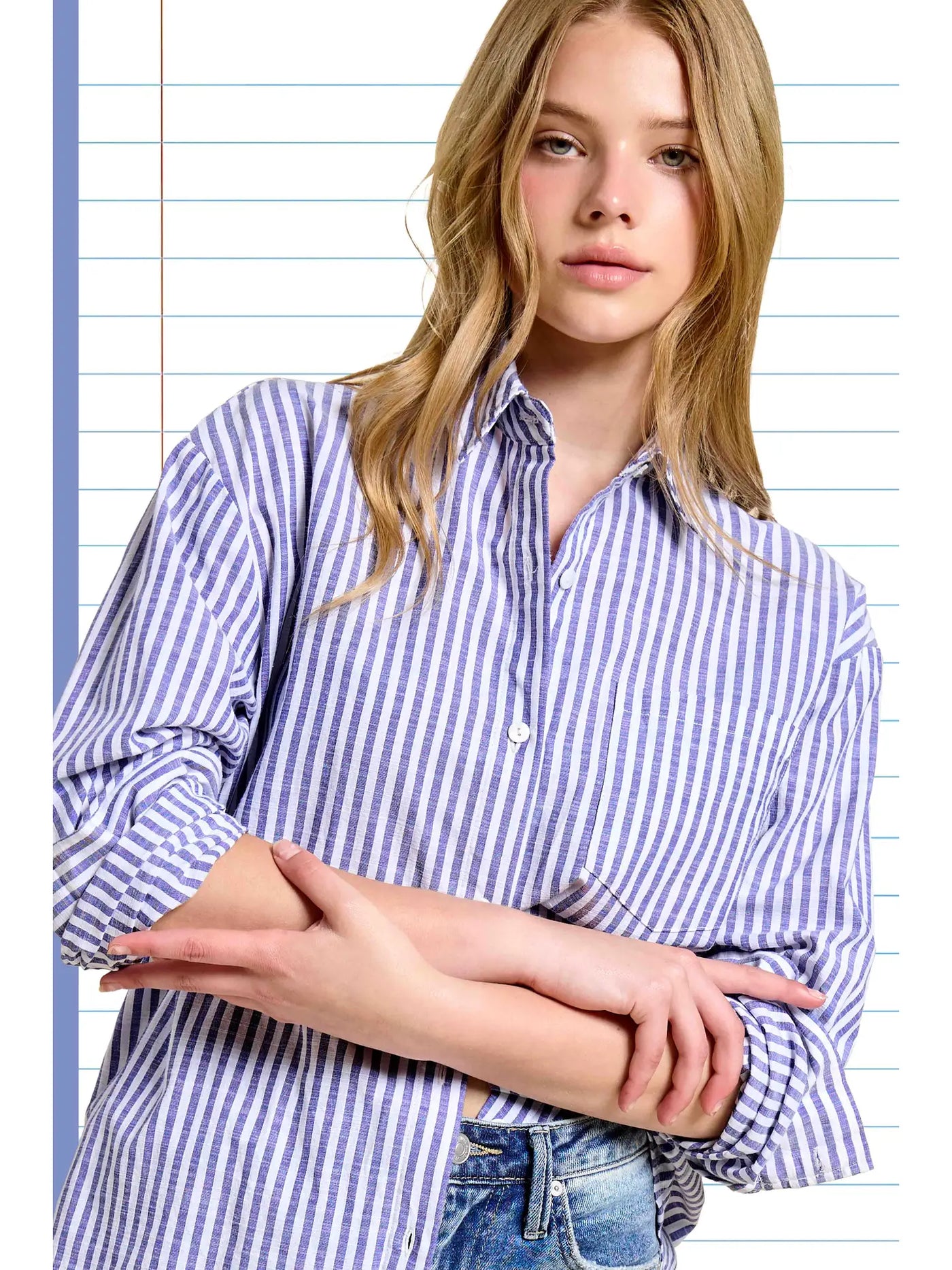 Suzie Collared Striped Shirt
