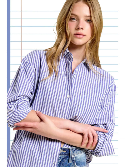 Suzie Collared Striped Shirt