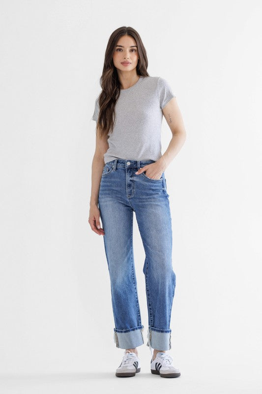 Cleveland Super High Rise Cuffed Denim