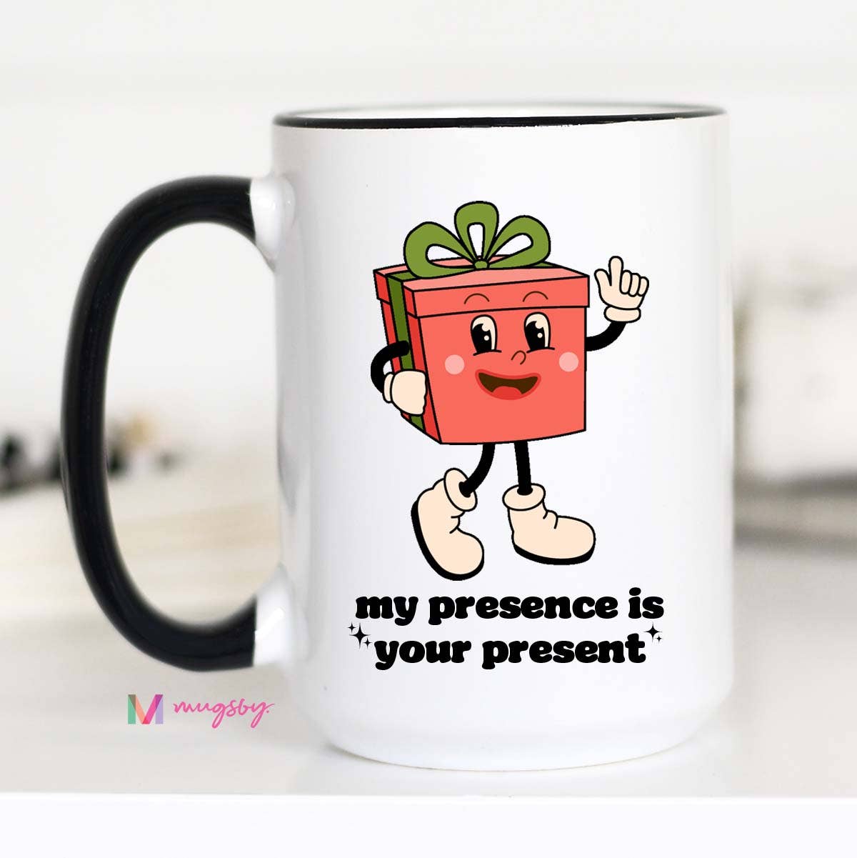 My Presence Is your Present Retro Christmas Coffee Mug