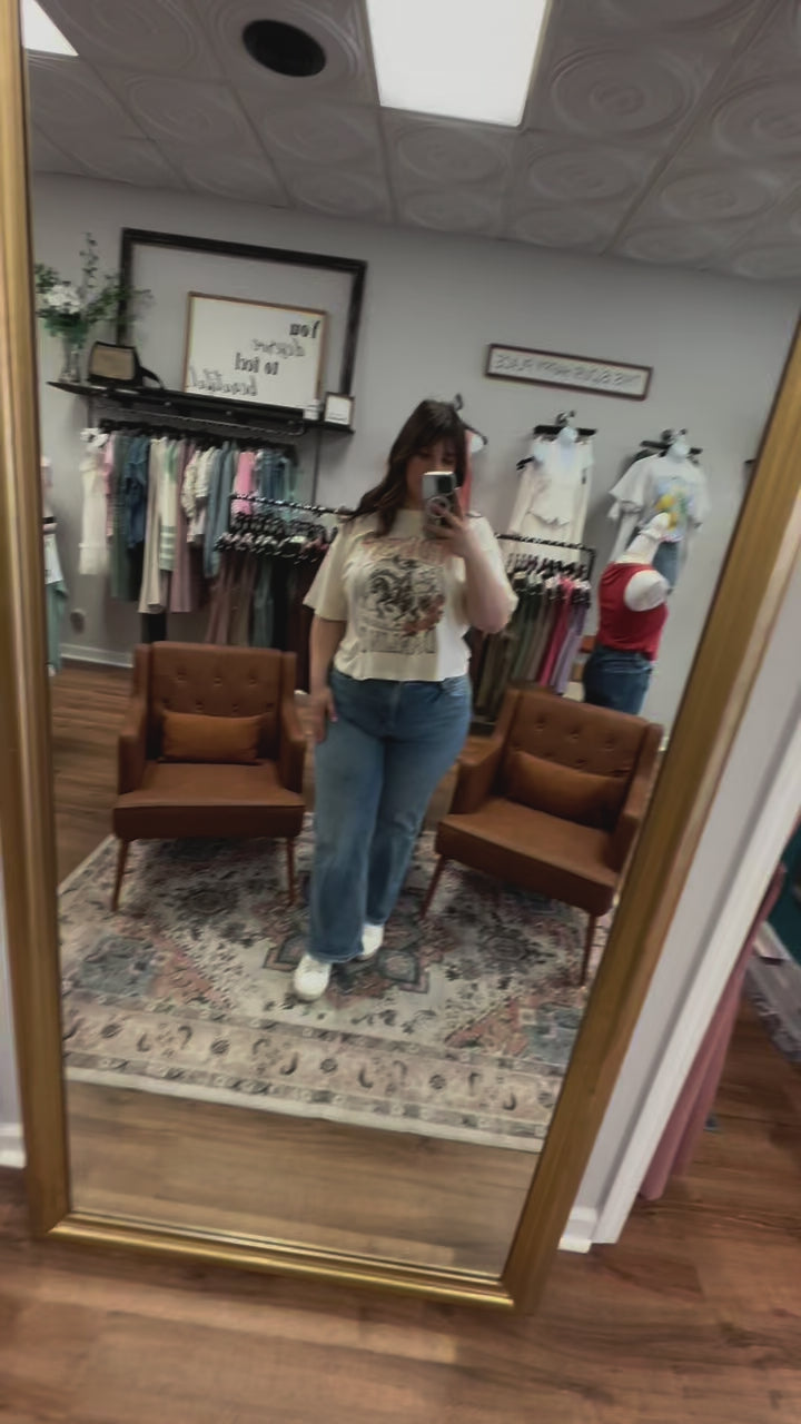 Midwest Darling Oversized Crop Tee