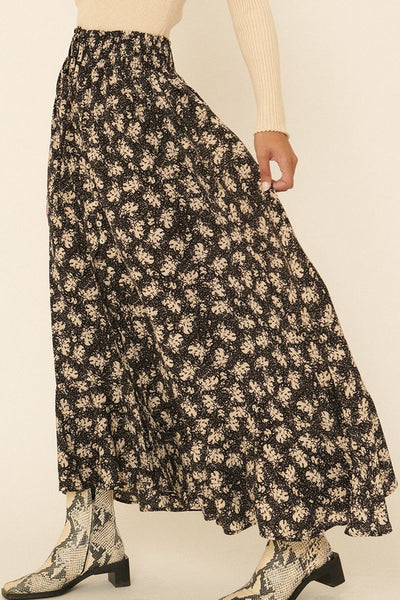 JZ Floral Print Maxi Skirt