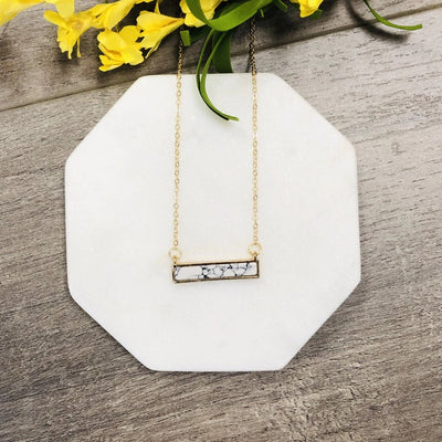 Simple Stone Bar Necklace