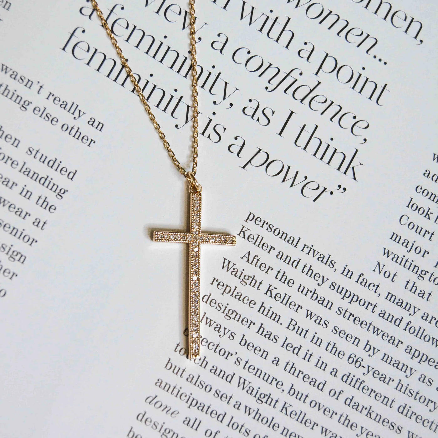 Uplifting Crystal Cross Necklace
