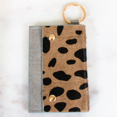 Caila Leather Cardholder with snaps