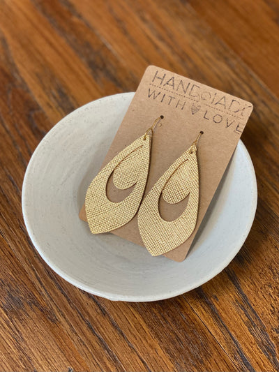 Double Leather Cut Out Earrings